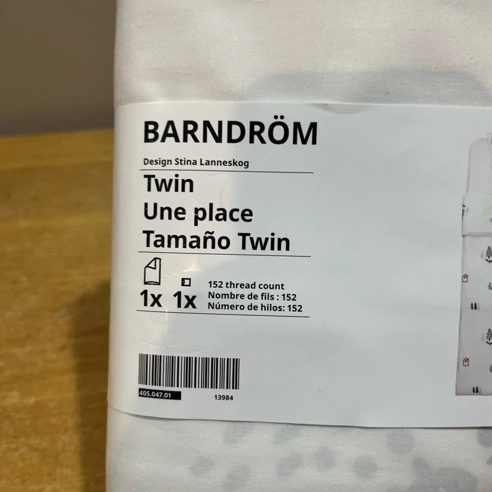New IKEA BARNDROM Forest Animal Pattern Twin‎ Duvet Cover Pillowcase 405.047.01